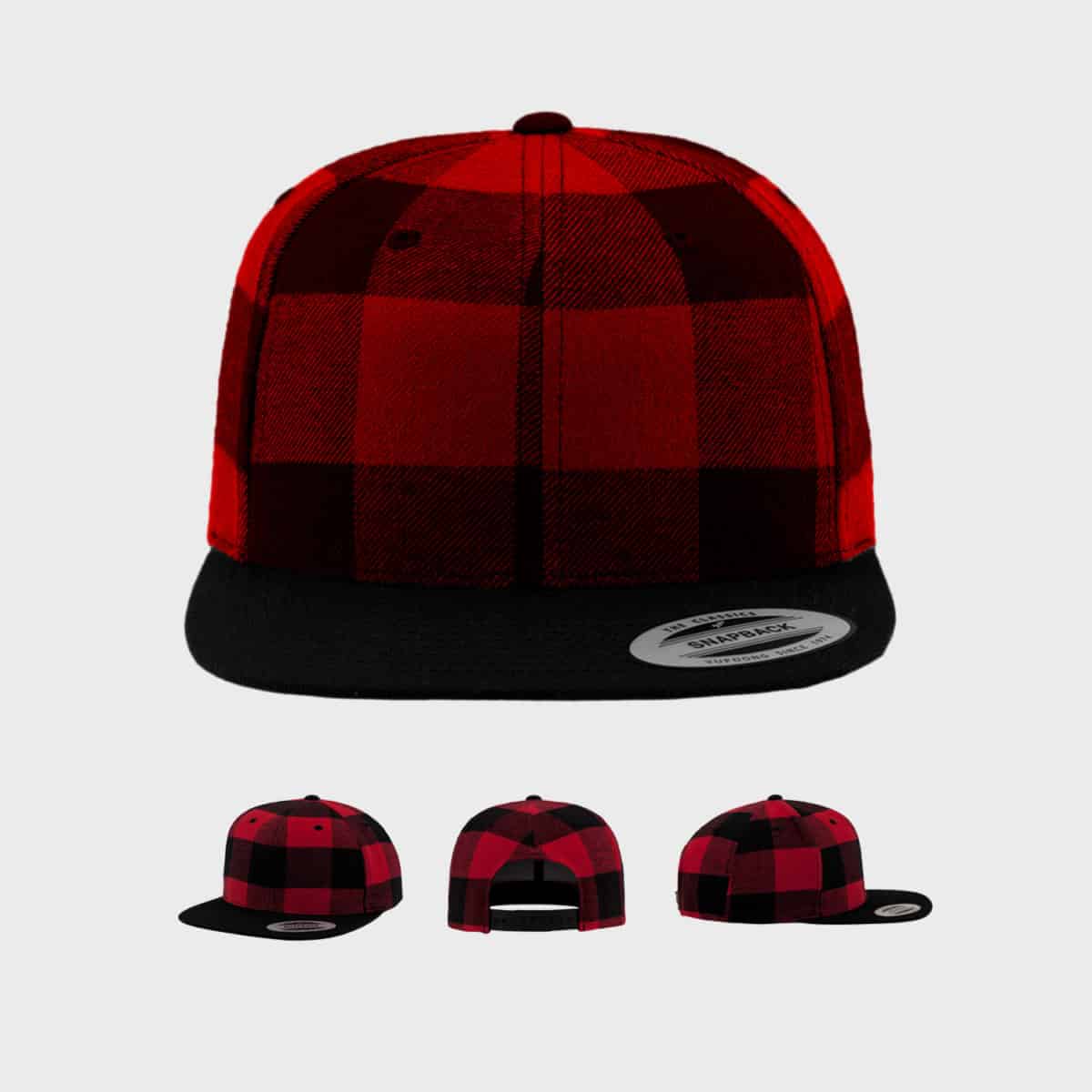Flexfit Snapback FFE 6089RC Black Red Front Extra