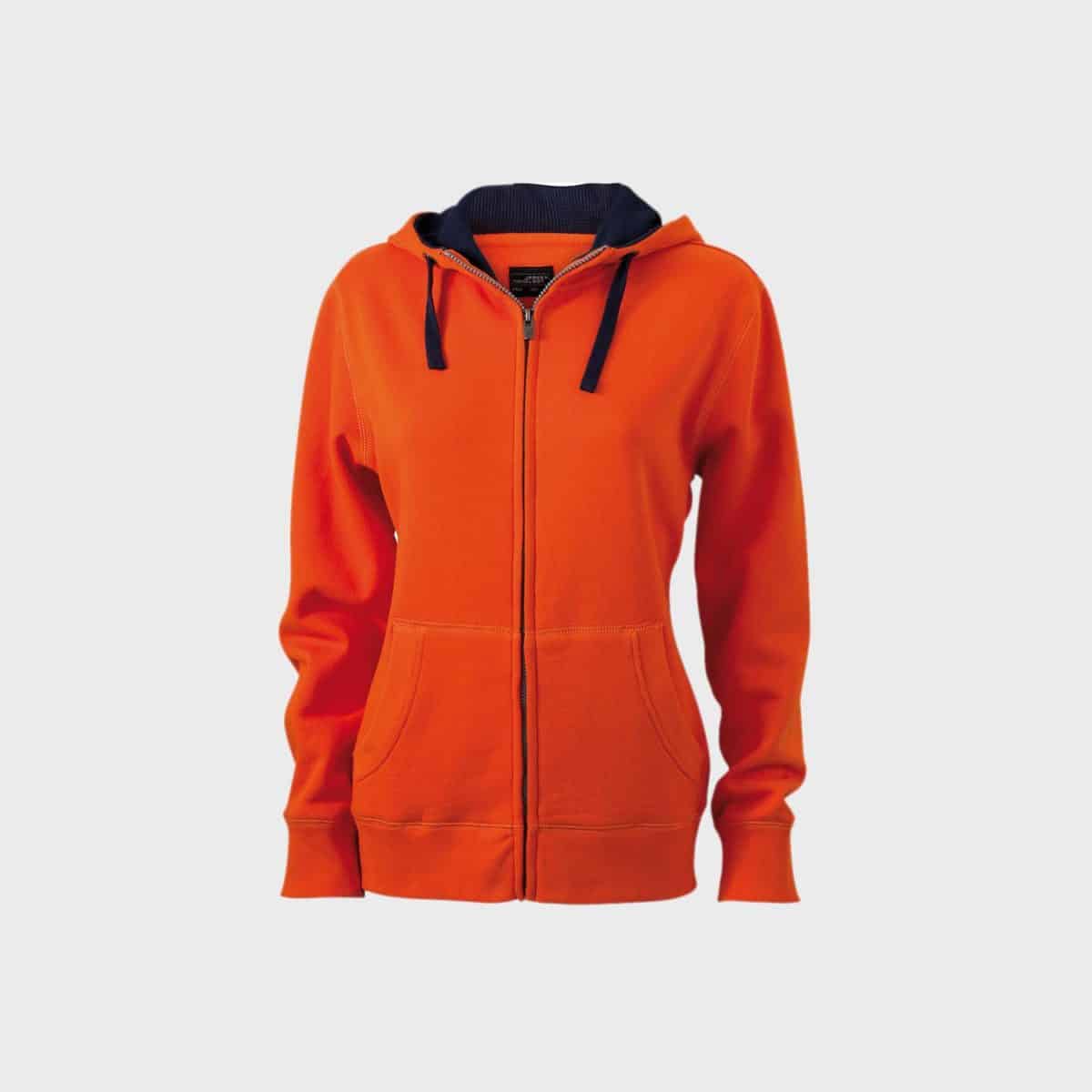 zip-hoodie-sweat-jacket-damen-darkorange-navy-kaufen-besticken_stickmanufaktur